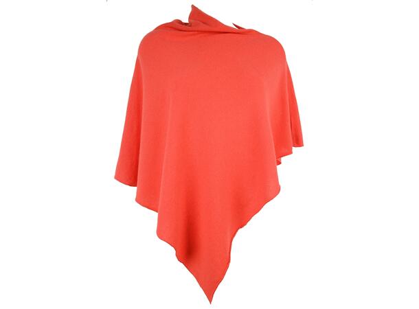 Dame Poncho ensfarget 60x60 korall* 